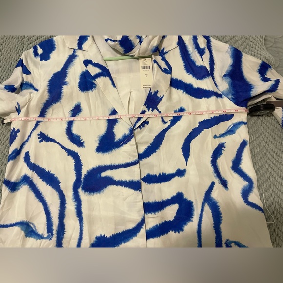 SOVERE V-Neck Wrap Dress In Blue Tide (Bought at Anthropologie) - Picture 9 of 15